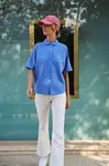 Marisse Women's Shirt L-Ko-4643 L.Blue Mel