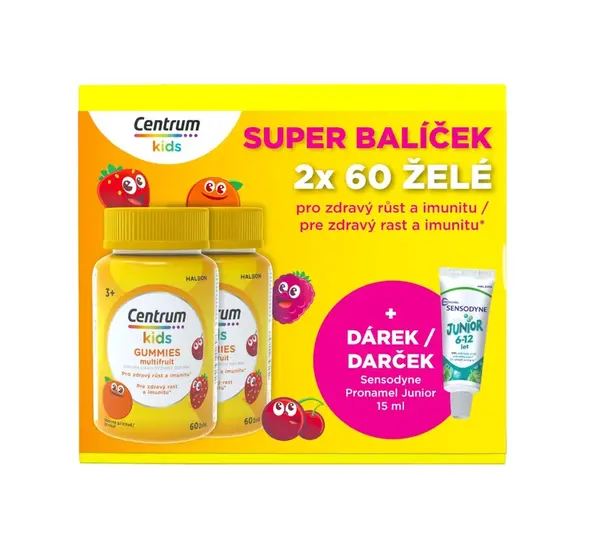 Centrum Kids Gummies multivitamín pro děti multifruit 60+60 ks