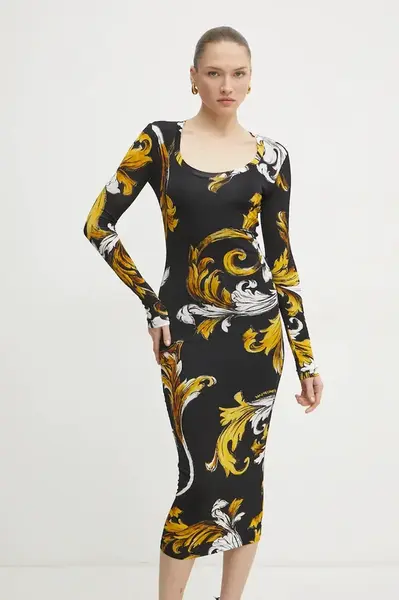 Šaty Versace Jeans Couture černá barva, mini, 78HAO920 JS471