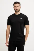 Bavlněné tričko Fila Laas černá barva, s potiskem, FAM0874