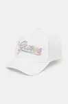 Kšiltovka Guess bílá barva, hladká, J5GZ39 WO08O