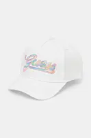 Kšiltovka Guess bílá barva, hladká, J5GZ39 WO08O