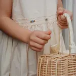 Dětské bavlněné šaty Konges Sløjd CELEBRATION AALIYAH DRESS GOTS béžová barva, mini, KS103576