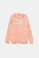 Dětská mikina Puma CLASS Hoodie TR oranžová barva, s kapucí, s potiskem, 685829