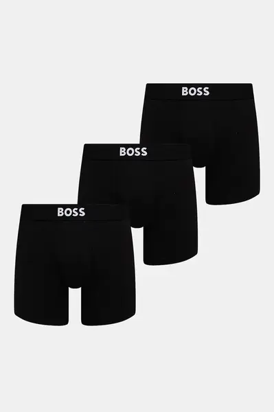BOSS přiléhavé boxerky pánské bavlněné s elastanem BoxerBr 3P BOSS ONE 3-pack