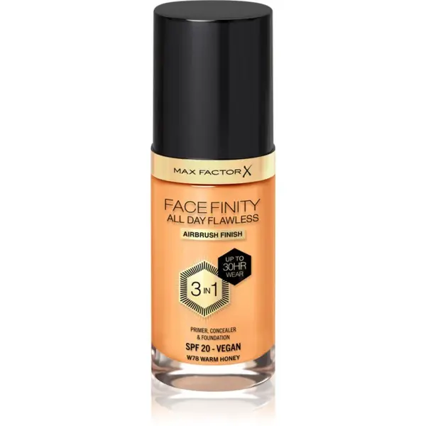 Max Factor Facefinity All Day Flawless dlouhotrvající make-up SPF 20 odstín 78 Warm Honey 30 ml