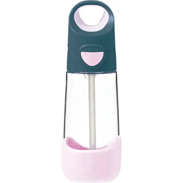 b.box Bottle with Straw láhev s brčkem Indigo Pink 1 ks