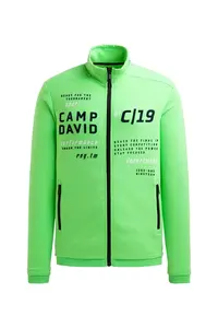 CAMP DAVID Tepláková bunda  limetová / čierna