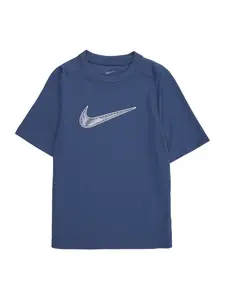 NIKE Funkčné tričko  námornícka modrá / biela