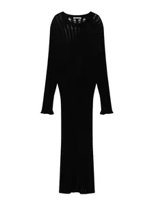 Pull&Bear Pletené šaty  čierna