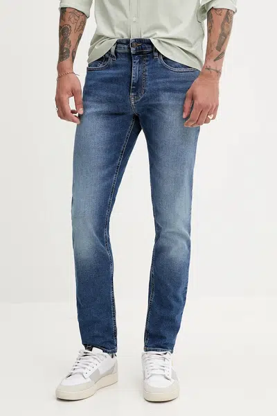 Džíny Tommy Jeans pánské, tmavomodrá barva, DM0DM21216