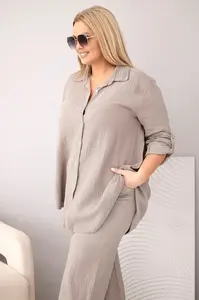 Plus-size mušelínový dámsky komplet Kesi
