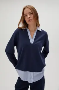 Marisse Women's Sweatshirt Z-Bl-4521 Navy