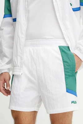 Kraťasy Fila Lochristi pánské, bílá barva, FAM0918