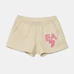 Dětské kraťasy EA7 Emporio Armani béžová barva, s potiskem, nastavitelný pas, 7G000047 AF13135