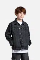 Džínová bunda Coccodrillo šedá barva, JEANS COLLECTION BOY