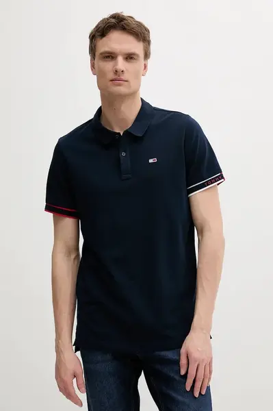 Bavlněné polo tričko Tommy Jeans