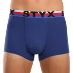 Styx Pánské boxerky sportovní guma tmavě modré trikolóra (G1968) XL