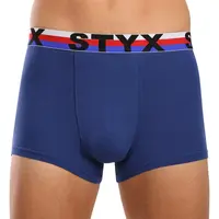 Styx Pánské boxerky sportovní guma tmavě modré trikolóra (G1968) XL