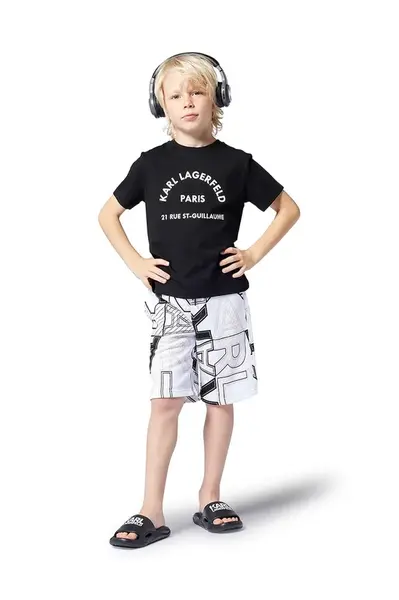 Dětské bavlněné tričko Karl Lagerfeld