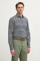 Bavlněná košile Tommy Hilfiger tmavomodrá barva, slim, s italským límcem, MW0MW38999