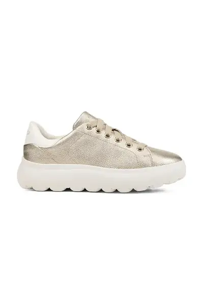 Kožené sneakers boty Geox D SPHERICA EC4.1 zlatá barva, D45TCC 0BVBC C2X1R