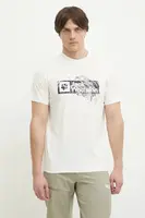 Tričko Jack Wolfskin Brand béžová barva, s potiskem, A64116