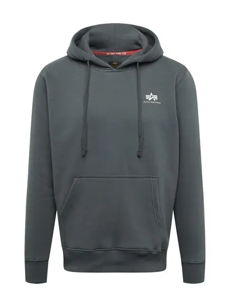 ALPHA INDUSTRIES Mikina  tmavosivá / biela