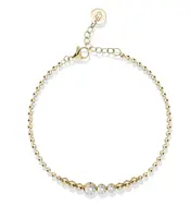 Liu Jo Kuličkový pozlacený náramek s krystaly LJ2830