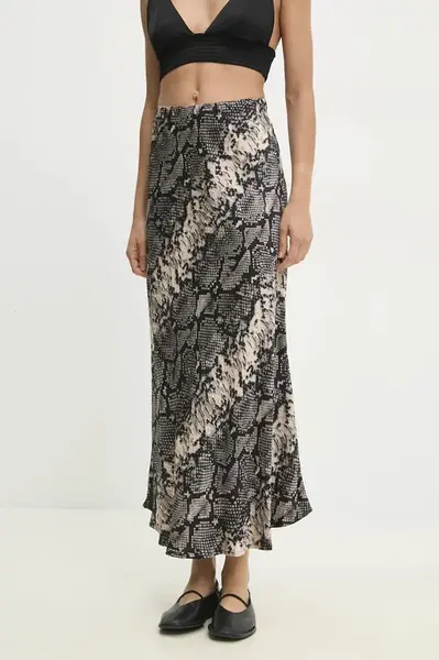 Sukně Answear.LAB šedá barva, maxi, áčková