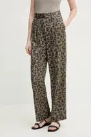 Kalhoty BA&SH BLOY dámské, šedá barva, široké, high waist, 1E25BLOY