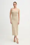 Šaty Calvin Klein Jeans béžová barva, maxi, J20J225288