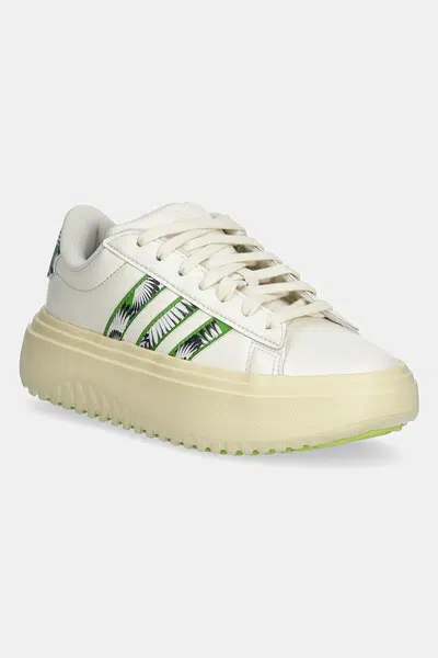 Sneakers boty adidas Grand Court Platform béžová barva, JS2896