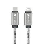 Forcell F-Energy kabel USB-C - Lightning, PD, 3A, 27W, 2 m, stříbrný