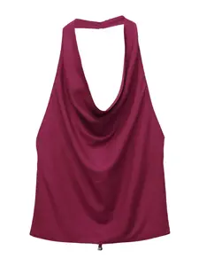 Pull&Bear Top  vínovo červená
