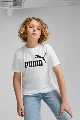 Dětské bavlněné tričko Puma ESS No. 1 Logo Tee bílá barva, s potiskem, 684906