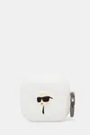 Pouzdro na airpod Karl Lagerfeld AirPods 4 bílá barva, KLA4RUNIKH