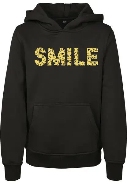 Kids Yellow Smile Box Hoody černá