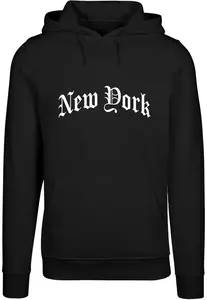Pánská mikina s kapucí New York Wording černá