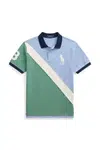 Bavlněné polo tričko Polo Ralph Lauren modrá barva, 323861048009