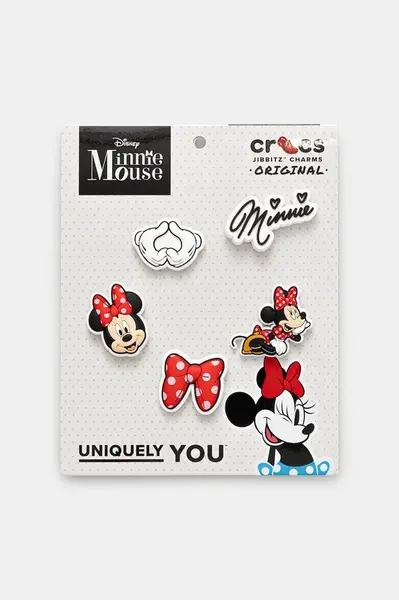 Připínačky na dětské boty Crocs Minnie Dress 5PK 5-pack bílá barva, 10014479