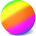 Lopta Fluo trojfarebná 23 cm