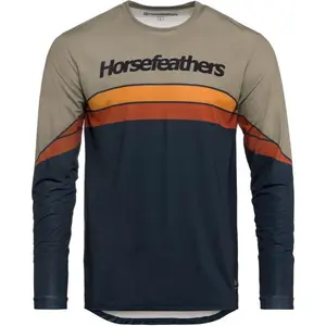 Horsefeathers QUANTUM LS Pánský cyklistický dres, tmavě modrá, velikost