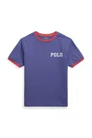 Dětské bavlněné tričko Polo Ralph Lauren tmavomodrá barva, s aplikací, 323971297003