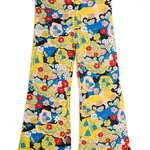 Dětské bavlněné tepláky Mini Rodini Flowers žlutá barva, 2563010200