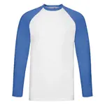 Tričko Baseball Fruit of the Loom White