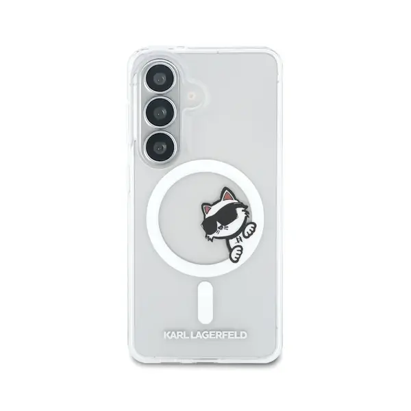 Zadní kryt Karl Lagerfeld IML Peekaboo Logo Magnetic pro Samsung Galaxy S26+, transparentní