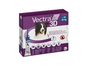 Vectra 3D spot-on pro psy M (10–25 kg) 3 pipety