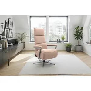 Sit & More RELAXAČNÍ KŘESLO, textil, starorůžová