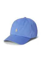 Dětská bavlněná kšiltovka Polo Ralph Lauren modrá barva, s aplikací, 323785653066